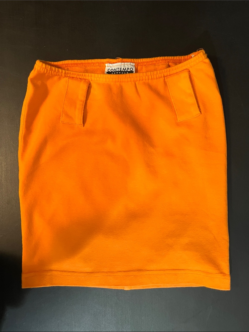 Contempo Orange Pencil Skirt — Sleek Summer Staple